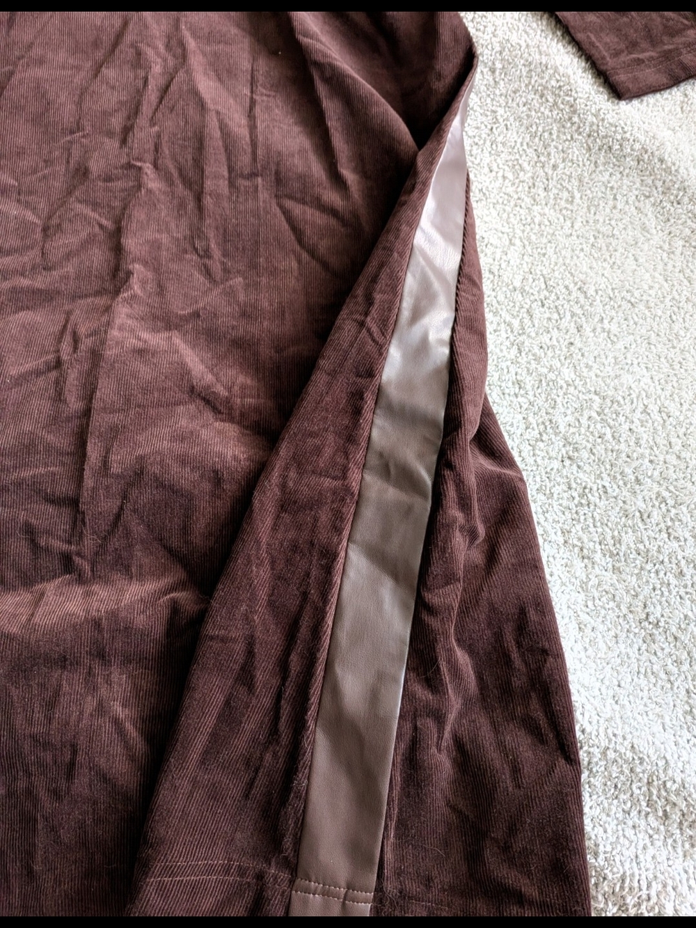 🌼B2G1🌼 Commense Dark Brown Long-Sleeve Midi Shirt Dress NWT - Picture 7 of 11